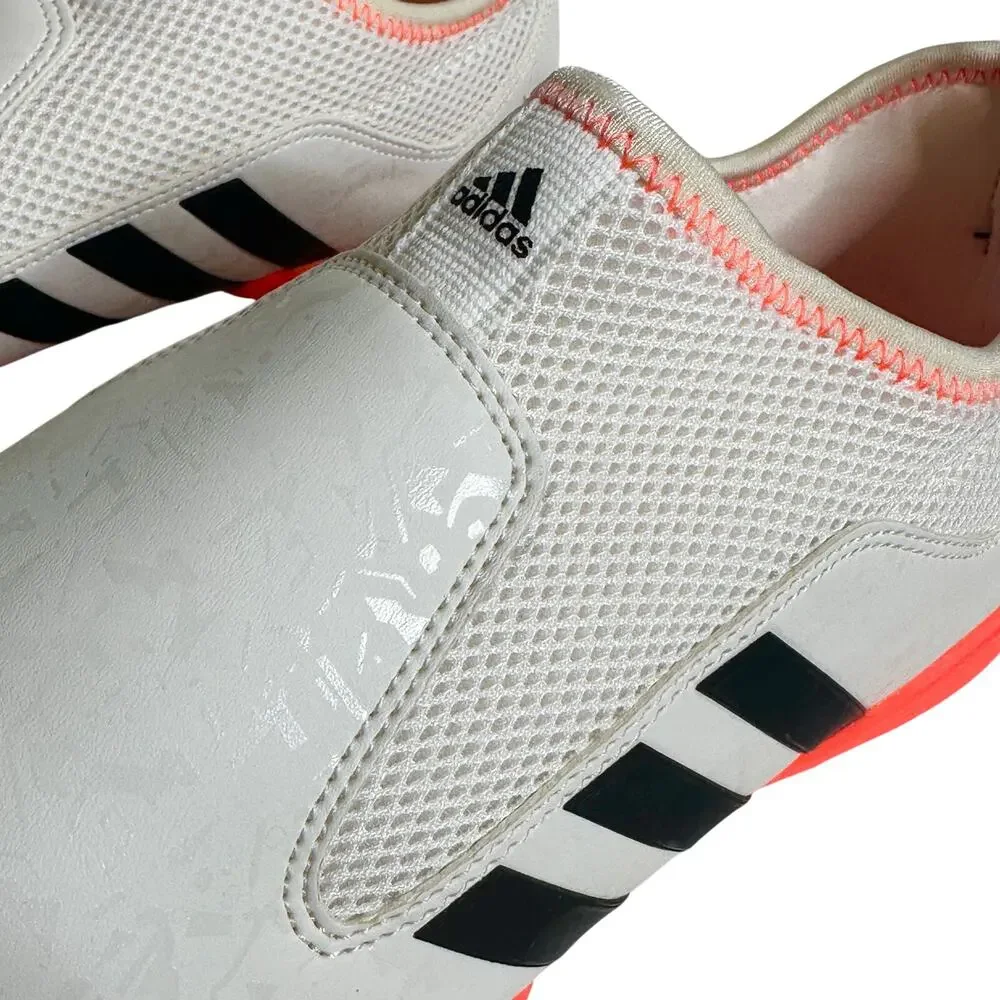 Adidas The Contestant Taekwondo Shoes Neon Orange White Size 11 Mens Slip On MMA